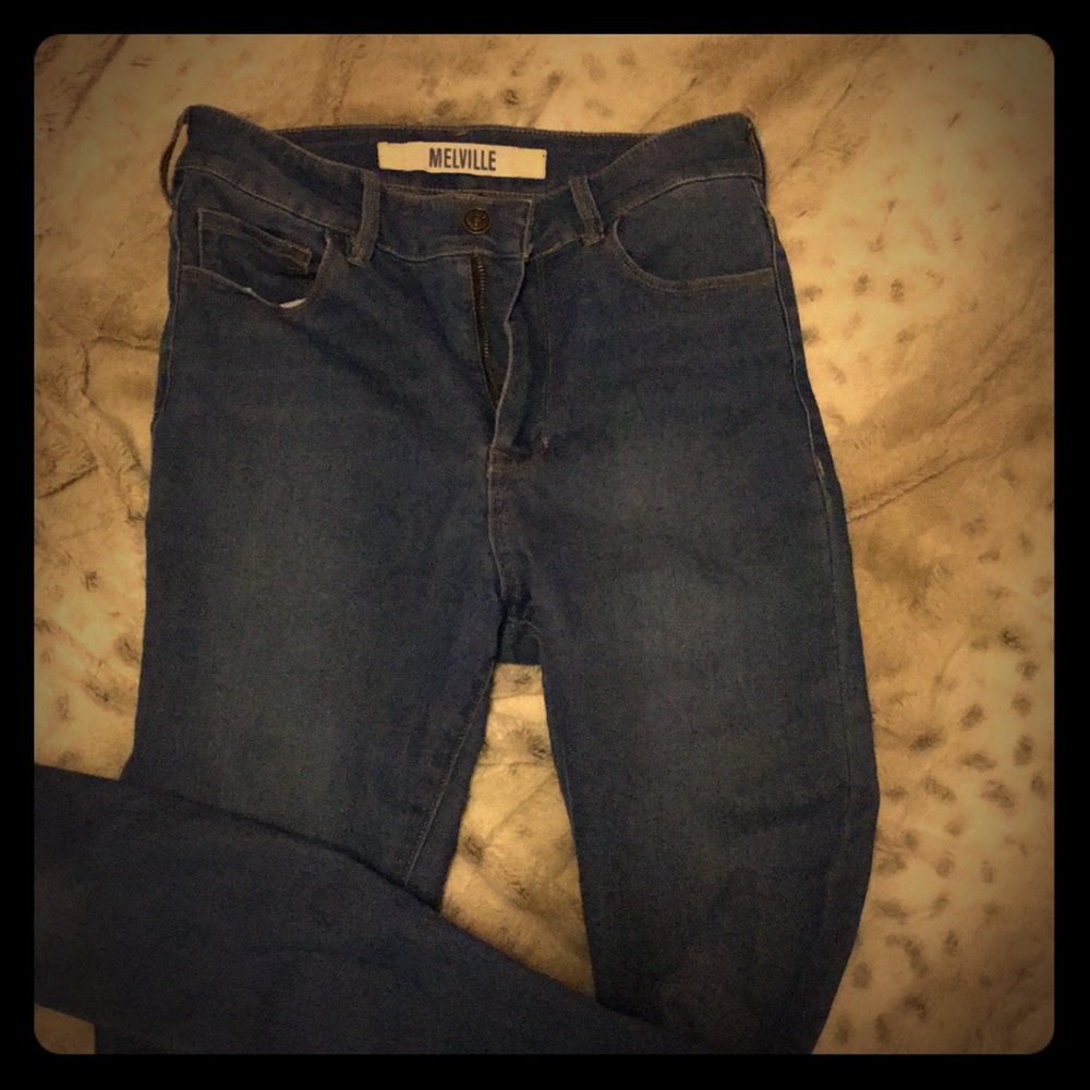 Super high rise skinny jeans